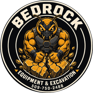 Bedrock Equipment & Excavation hornet badge